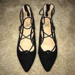 MATERIAL GIRL | black canvas toe ballet flats